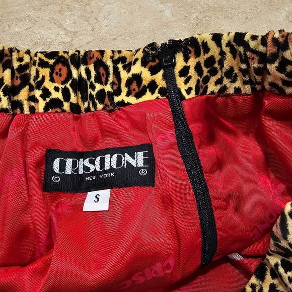 Women's Criscione 3 Piece Skirt Suit Leopard Black Lined Size S Made in USA - Picture 16 of 16